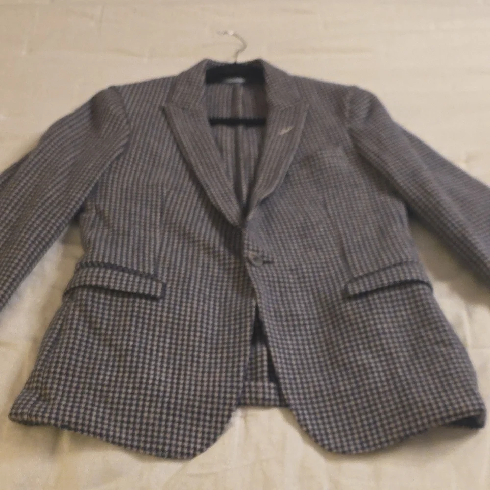 Gant Rugger Black & White Houndstooth Sport Coat See Mesurements